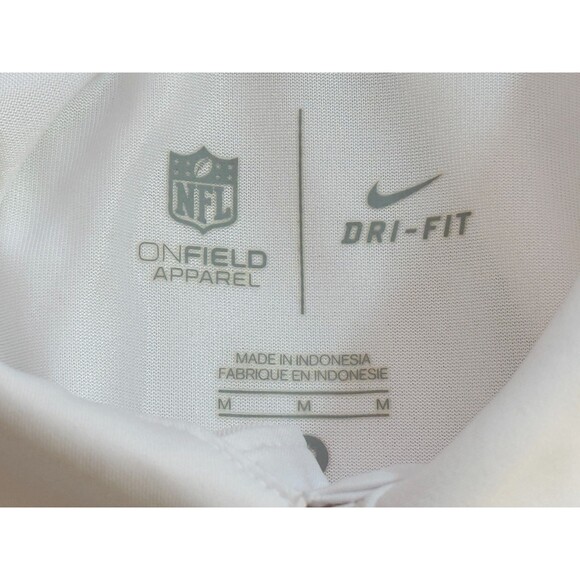 NIKE ARIZONA CARDINALS NFL Short Sleeve Button Down White Polo Shirt Medium - Picture 4 of 6